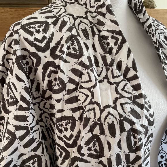 Midget Giraffe Patterned One Size Cotton Non-Stretch Kimono Duster Wide Sleeve - Picture 6 of 8